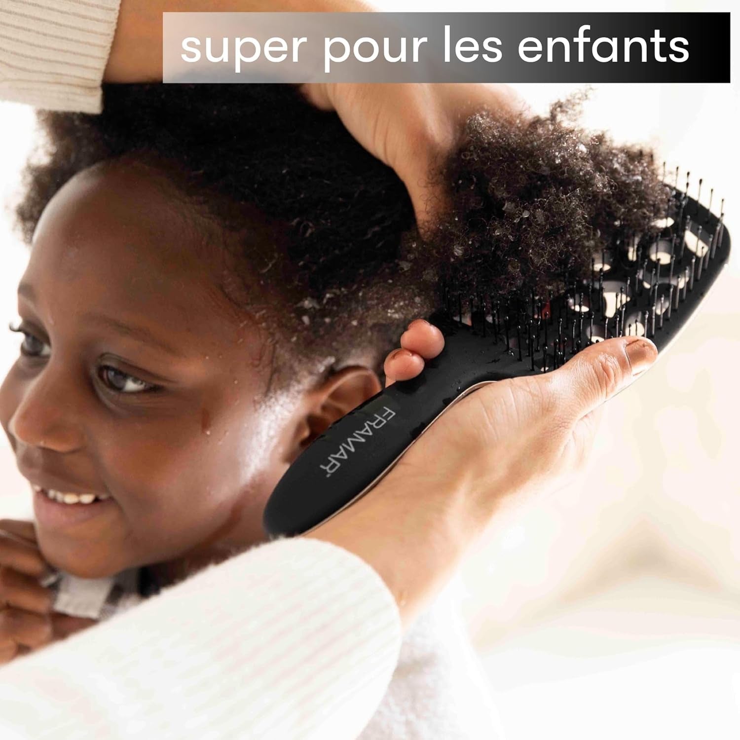 Brosse Démêlante Cheveux Bouclés - Cheveux Bouclés, Démêlante Flexible Ventilée, Hair Brush for Women Brosse Brushing Professionnelle, Noir